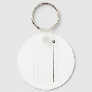 Funny Us Flag Billiards Design For Men Women Billi Keychain