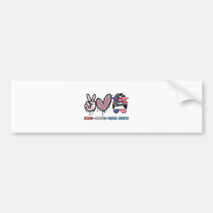 Funny US Flag Patriotic Bumper Sticker