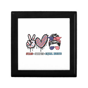 Funny US Flag Patriotic Gift Box