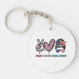 Funny US Flag Patriotic Keychain