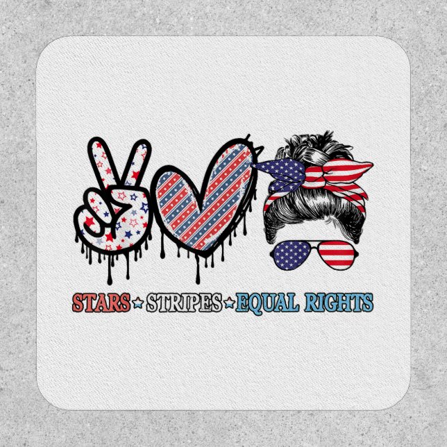 Funny US Flag Patriotic Patch (Front)