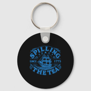 Funny Us History Teacher Boston Spilling The Tea S Keychain