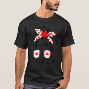 Funny US Lip Canada Day American Canadian Flag T-Shirt