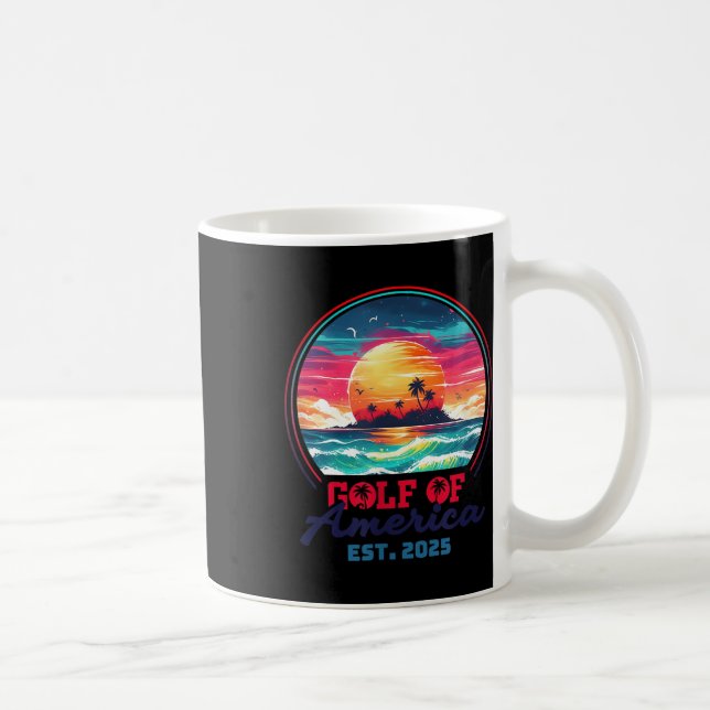 Funny Usa America Shirt Gulf Of Us America Est 202 Coffee Mug (Right)