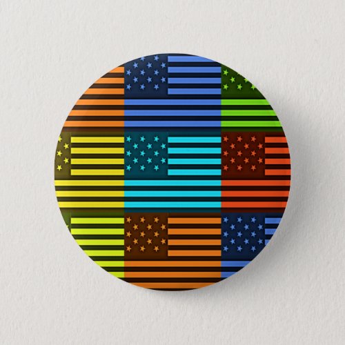 Funny USA Flag Button