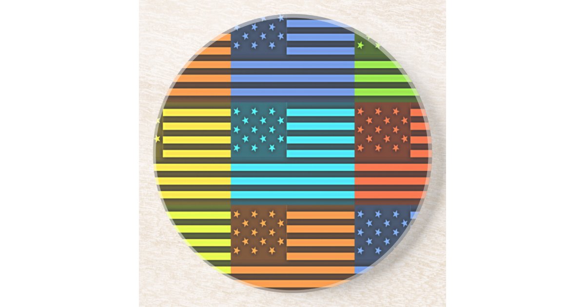 Funny USA Flag Drink Coaster Zazzle