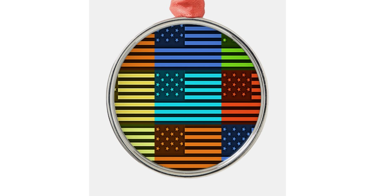 Funny USA Flag Metal Ornament | Zazzle