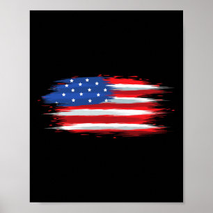 Funny Usa Flag Patriotic 4th Of July Day Of Indepe Poster