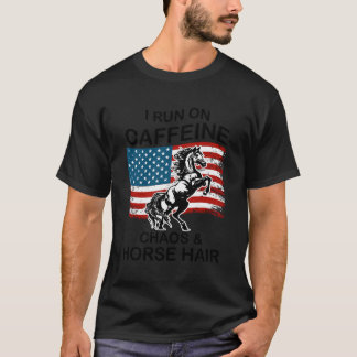 Funny Usa Flag Pride Proud Horse Racing Lovers Own T-Shirt