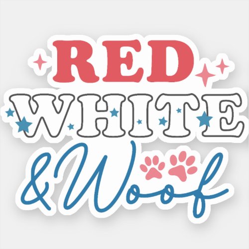Funny USA Patriotic Dog Lover  Sticker