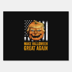 Funny Usa Trumpkin Make Halloween Great Again Sign