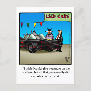 Funny Used Car Humor Postcard