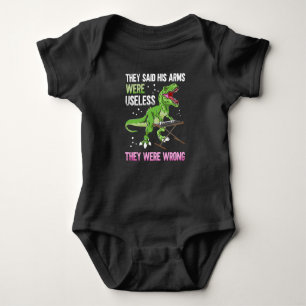 Funny Useless Arms T Rex Pianist Baby Bodysuit