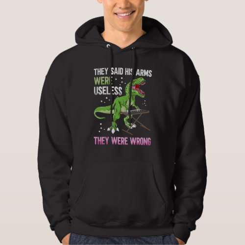 Funny Useless Arms T Rex Pianist Hoodie