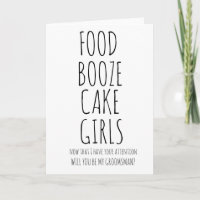 FUNNY USHER CARD GROOMSMAN BEST MAN WEDDING
