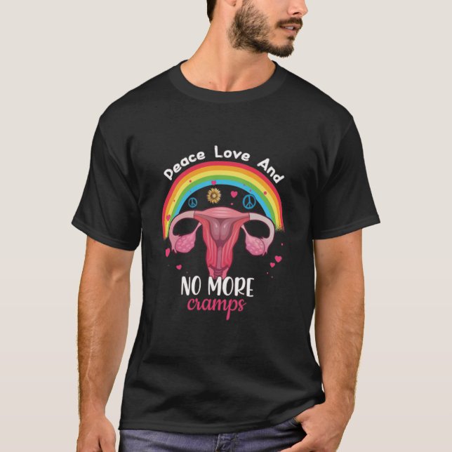 Funny Uterus Hysterectomy Ovary Cartoon T- T-Shirt (Front)