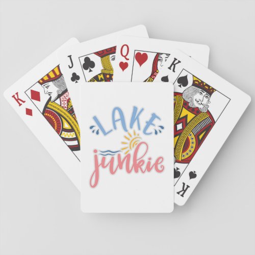 Funny Vacation Lake Junkie Design Playing Cards