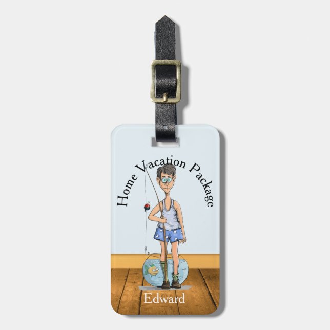 Funny Vacation Luggage Tag (Front Vertical)