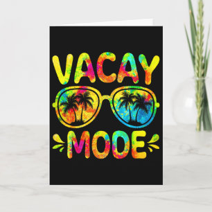 Funny Vacay Mode Sungles Vacation Summer Cruise Ge Card