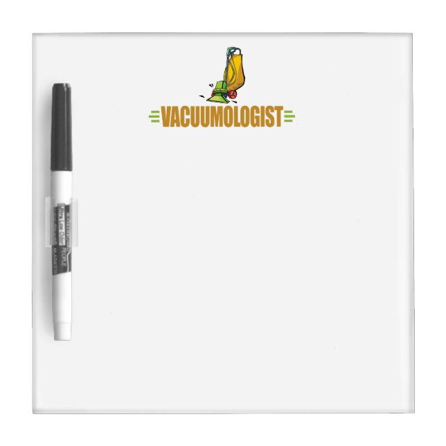 Funny Vacuuming Dry-Erase Board (Front)