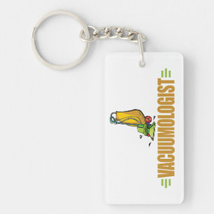 Funny Vacuuming Keychain