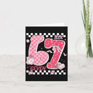 Funny Valentine 67 Six Seven Meme Nk Bow Boy Girl Card