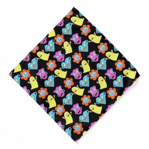 Funny Valentine and Halloween Ghosts Bandana