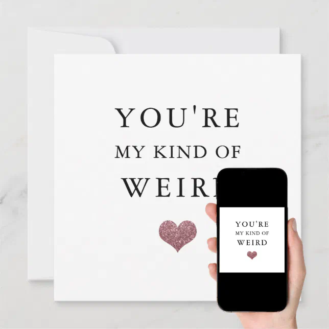 Funny Valentineanniversary Glitter Heart Weird Holiday Card Zazzle 1026