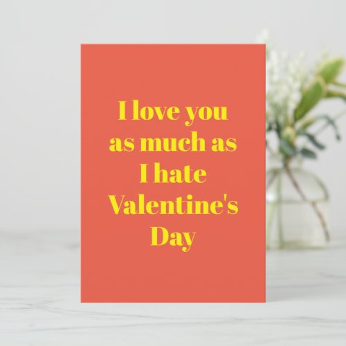 Funny Valentine Day Card I love you