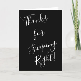 Funny Valentine Day Card Thanks for Swiping Right