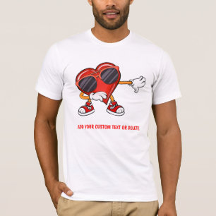 Funny Valentine Day Dabbing Hearts Valentine Gift T-Shirt