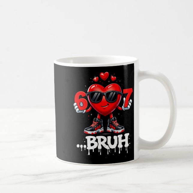 Funny Valentine Days 67 Ice Cream Meme Six Seven  Coffee Mug (Right)