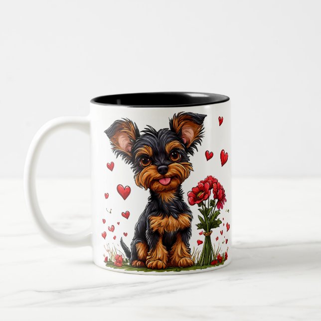 ☕ Funny Valentine Dog Mug For Love Gift Idea ❤️ (Left)