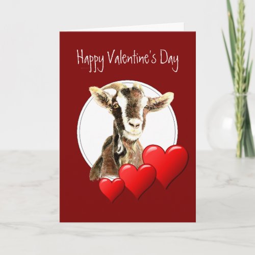 Funny Valentine from Old Goat who loves you humor Holiday Card