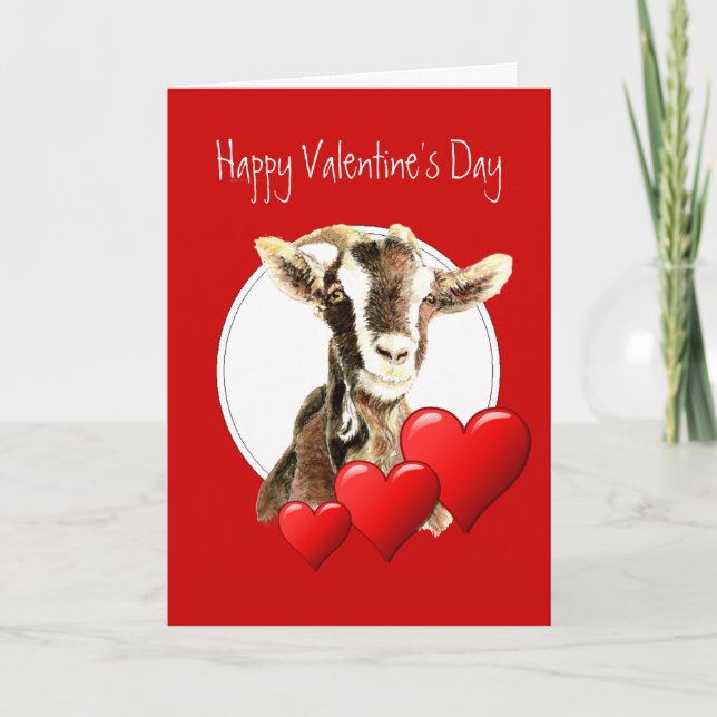Funny Valentine from Your Favorite Old Goat, humor Holiday Card (Front)