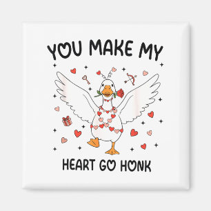 Funny Valentine Goose Coquette You Make My Heart G Magnet