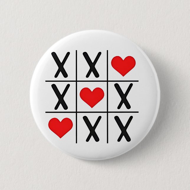 Funny Valentine Hearts Coules Matching Lovers  Button (Front)
