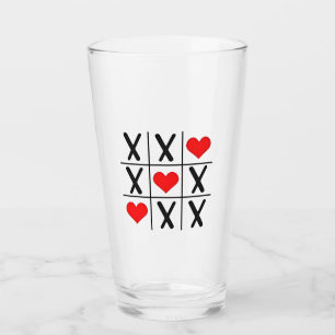 Funny Valentine Hearts Coules Matching Lovers  Glass