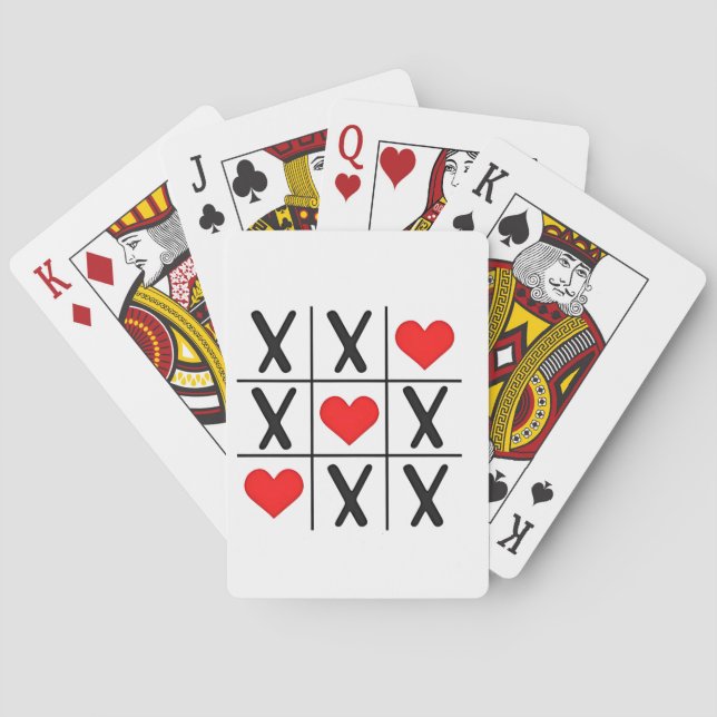 Funny Valentine Hearts Coules Matching Lovers  Poker Cards (Back)