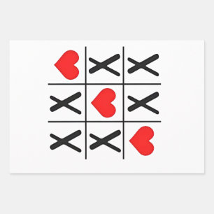 Funny Valentine Hearts Coules Matching Lovers Wrapping Paper Sheets