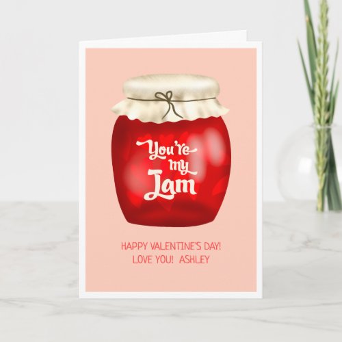 Funny valentine Jam quote 3 photos collage Card