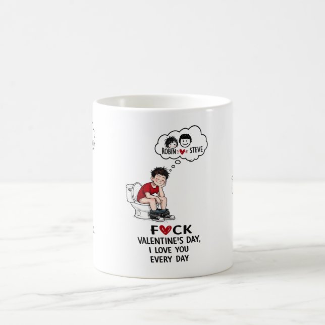 Funny Valentine Mug Personalized Gift for Him (Center)