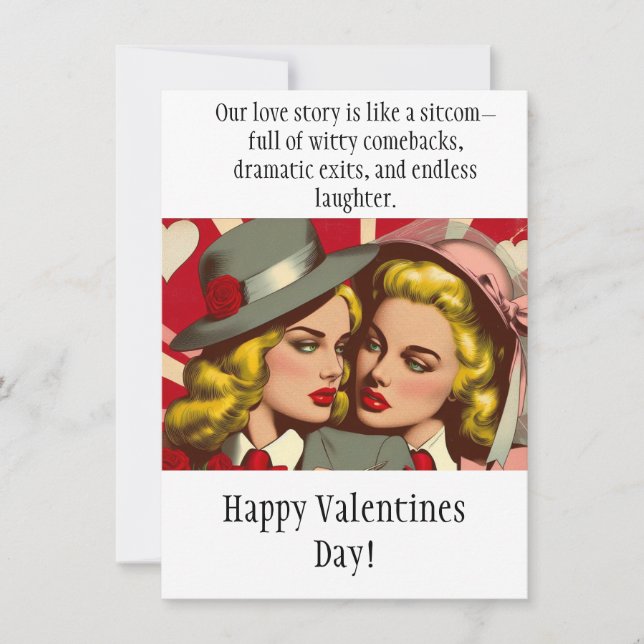 Funny Valentine Note Card (Front)