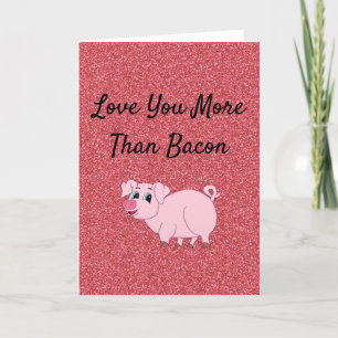 Funny Valentine Pig Holiday Card
