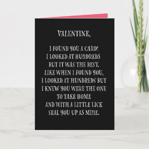 Funny Valentine Poem Card