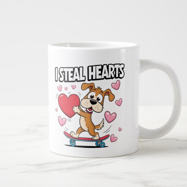 Funny Valentine’s Day – Cute, Modern & Humorous  Giant Coffee Mug (Right)