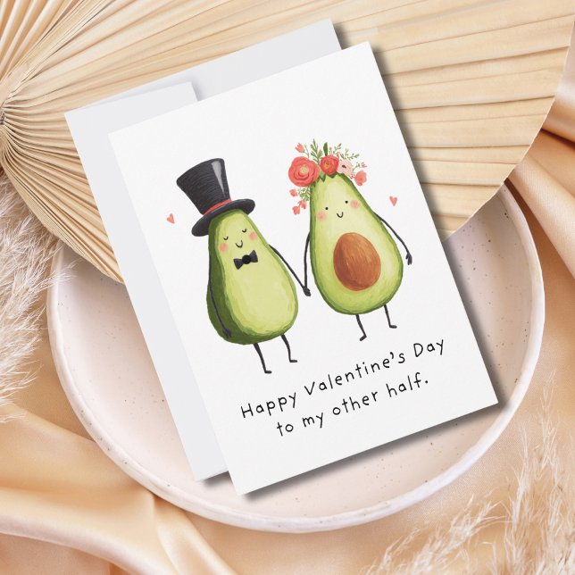 Funny Valentine’s Day romantic Married Avocado Holiday Card (Creator Uploaded)