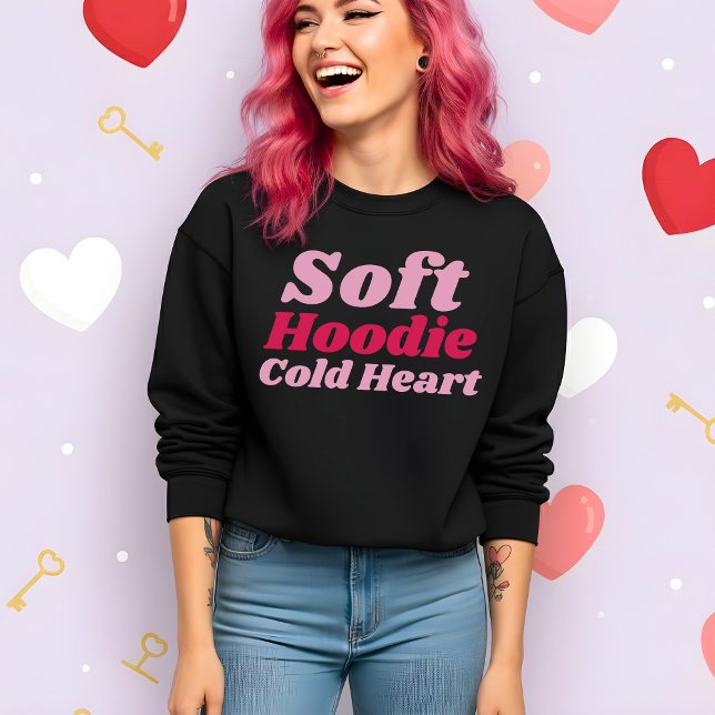 Funny Valentine Soft Hoodie Cold Heart Sweatshirt (Creator Uploaded)