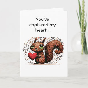 Funny Valentine Squirrel Card