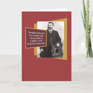 Funny Valentine: Strange Mustache Guy Holiday Card